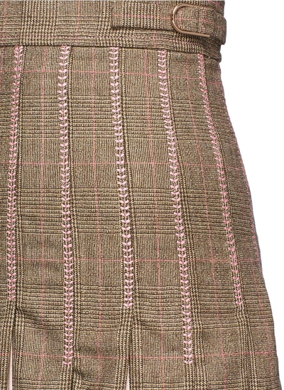 Shop Gabriela Hearst Virgin Wool Check Plaid Crepe Pleated Skirt