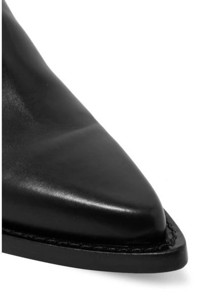 Shop Alexander Mcqueen Embellished Leather Chelsea Boots