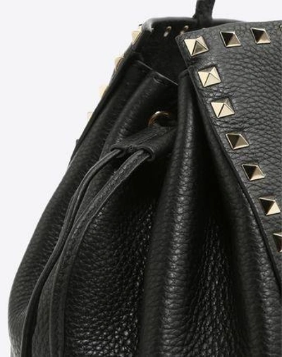 Shop Valentino Rockstud Double Handle Bag In Black