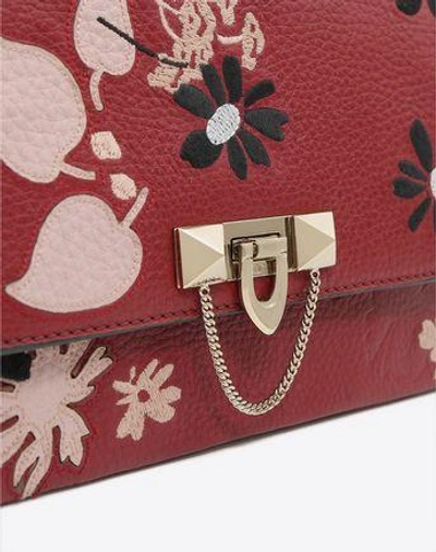 Shop Valentino Demilune Small Double Handle Bag In Ruby