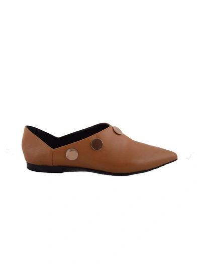 Shop Pierre Hardy Pointed Toe Ballerinas In Cammello