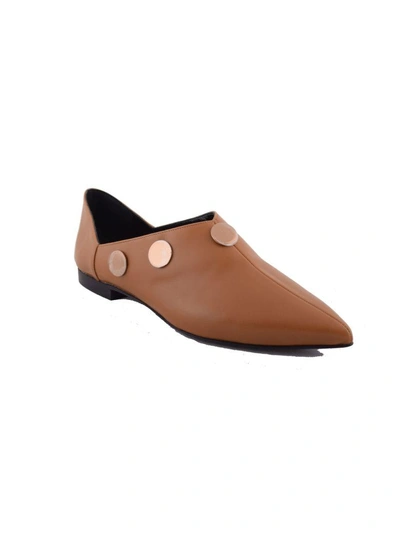 Shop Pierre Hardy Pointed Toe Ballerinas In Cammello