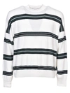 AMI ALEXANDRE MATTIUSSI Ami Striped Boxy Sweatshirt,E17K11004.100