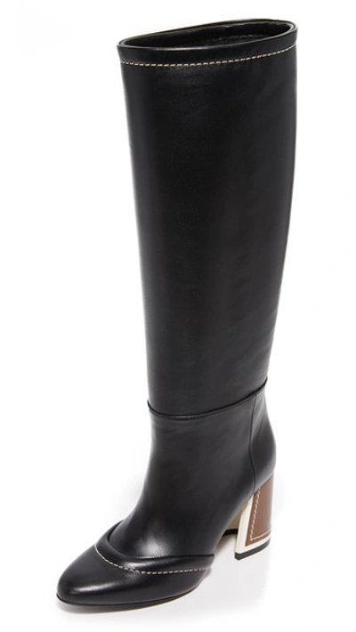 Marni Knee High Boots In Black