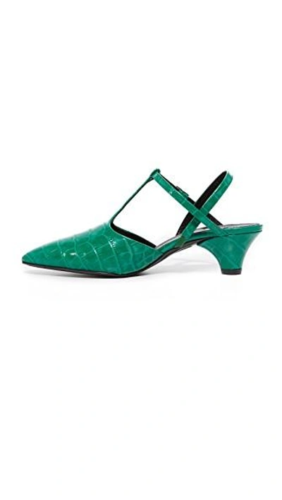 Shop Marni Mary Jane Heels In Emerald