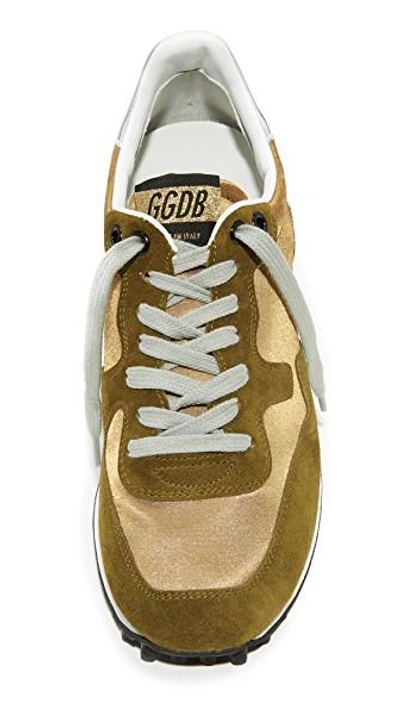 Shop Golden Goose Starland Joggers In Gold/green