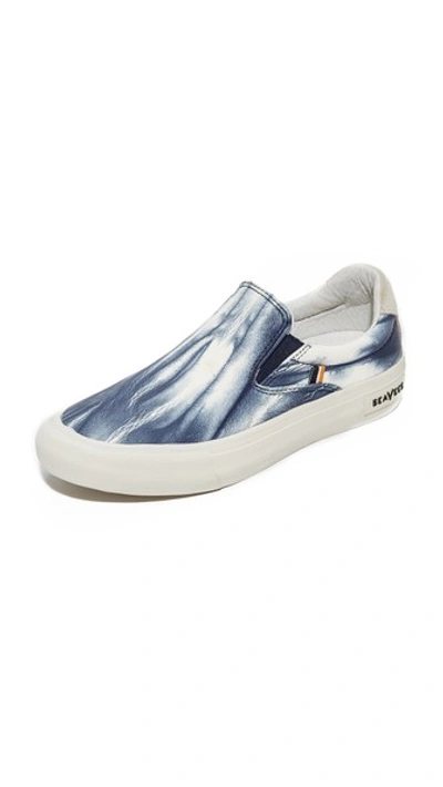 Seavees X Derek Lam 10 Crosby Hawthorne Slip On Sneakers In Blue Tie Dye