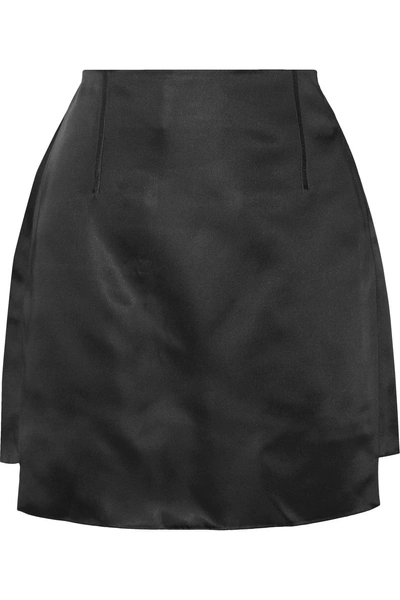 Acne Studios Lidia Asymmetric Duchesse Satin Mini Skirt