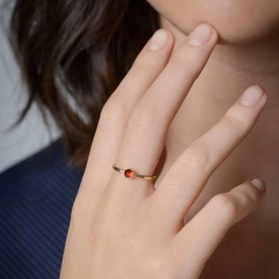 Shop Feather+stone Gold Garnet Ring