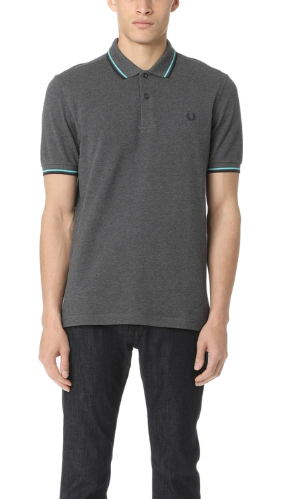 Shop Fred Perry Shirt In Graphite Marl