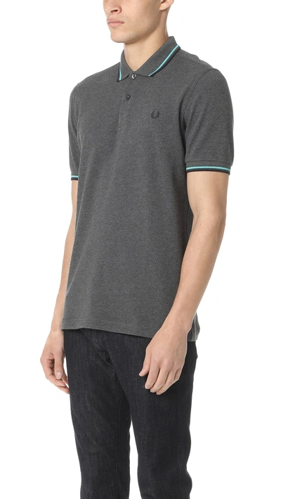 Shop Fred Perry Shirt In Graphite Marl