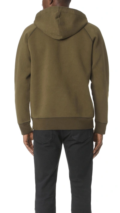 Our Legacy Hooded Cotton Scuba Sweatshirt In Dark Olive | ModeSens