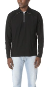 OUR LEGACY HALF ZIP MOCK NECK PULLOVER,OURLE30427