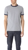 FRED PERRY TAPED RINGER TEE,FPERR30082