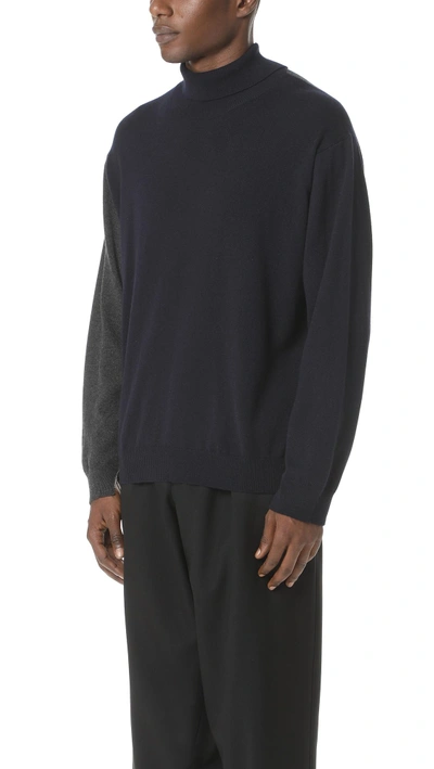 Shop Marni Turtleneck Cashmere Sweater In Grey