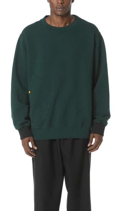 Marni Oversized Pocket Sweatshirt In Green