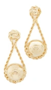 ROSANTICA COIN WRAPPED IN CHAIN EARRINGS