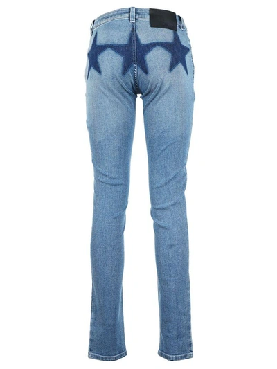 Shop Givenchy Star Print Slim Fit Jeans In Blu Denim
