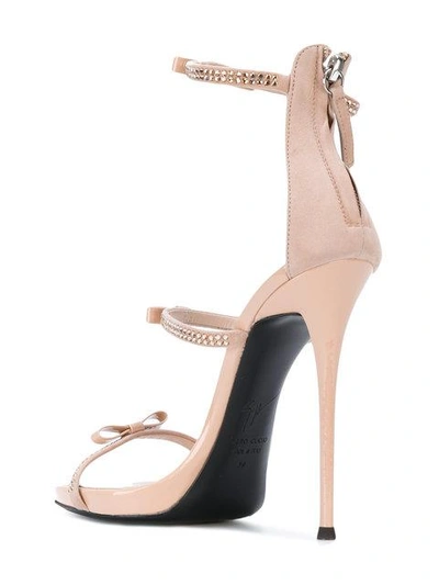 Shop Giuseppe Zanotti Design Harmony Ribbon Sandals - Pink