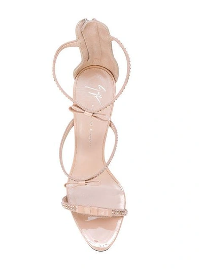 Shop Giuseppe Zanotti Design Harmony Ribbon Sandals - Pink
