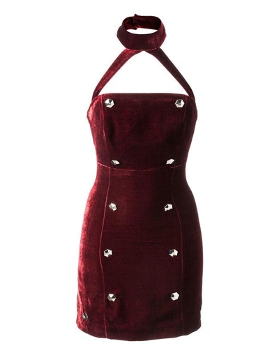 Shop Philipp Plein Short Dress "dodge One" In Red