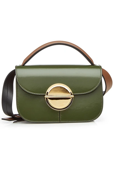 Marni Leather Shoulder Bag In Green