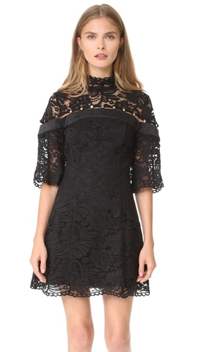 Keepsake Star Crossed Lace Mini Dress In Black | ModeSens