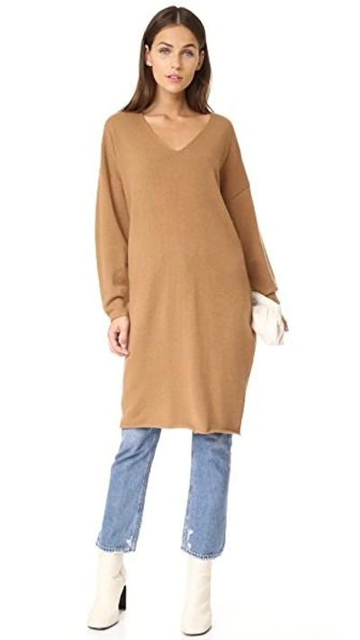 Shop Demylee Paddington Sweater Dress In Chestnut