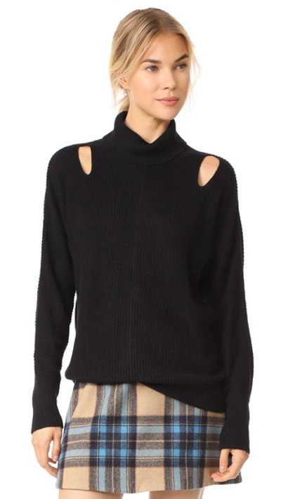 Ella Moss Cutout Sweater In Black