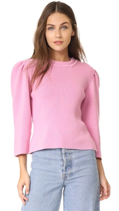 Nina Ricci Chunky Knit Sweater In Pink