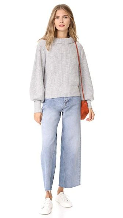 Shop Demylee Claudette Sweater In Light Heather Grey