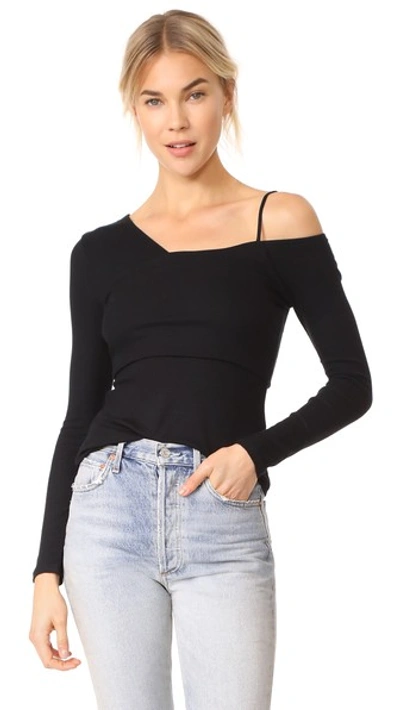 Ella Moss Rhoda One-shoulder Top In Black