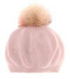 MIU MIU Fur-trimmed wool and cashmere hat