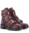 BALMAIN AMBRA LEATHER ANKLE BOOTS,P00263467