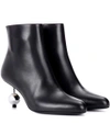 Marni Sculpted Heel Ankle Boots In Black