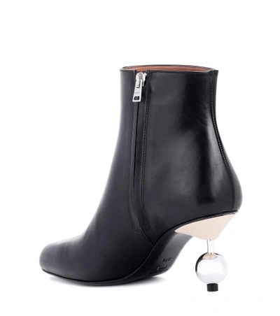 Shop Marni Leather Ankle Boots In Llack
