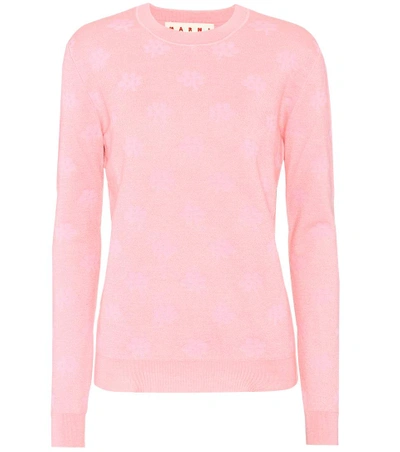 Marni Cashmere And Silk-blend Jumper In Pink