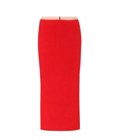 Shop Calvin Klein 205w39nyc Wool And Cashmere Sweater In Red