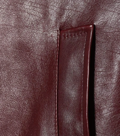 Shop Calvin Klein 205w39nyc Leather Bomber Jacket