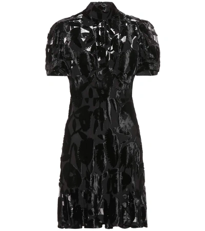 Shop Mcq By Alexander Mcqueen Devoré Dress In Black