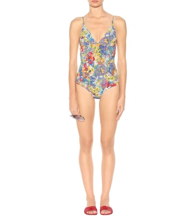 Shop Stella Mccartney Floral-printed Swimsuit In Multicoloured