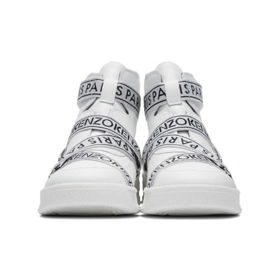 Shop Kenzo White Coby High-top Trainers