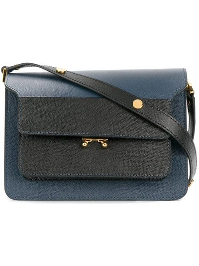 Shop Marni Trunk Shoulder Bag In Blue