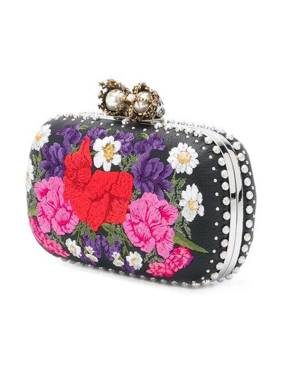 Shop Alexander Mcqueen Queen And King Floral Clutch