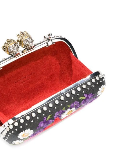 Shop Alexander Mcqueen Queen And King Floral Clutch