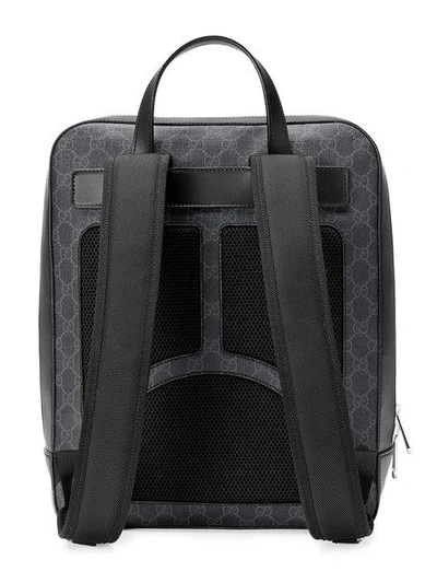 Shop Gucci Gg Supreme Backpack With Angry Cat - Black