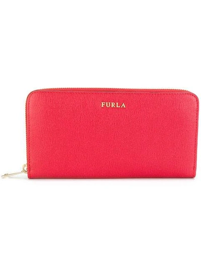 Shop Furla All Around Zip Wallet In Red