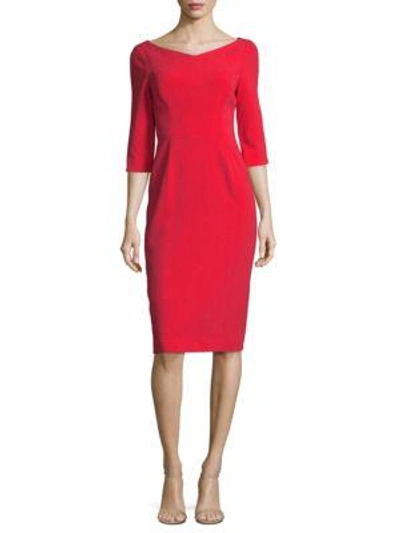 Shop Black Halo Prismatic Sheath Dress In Chic Red