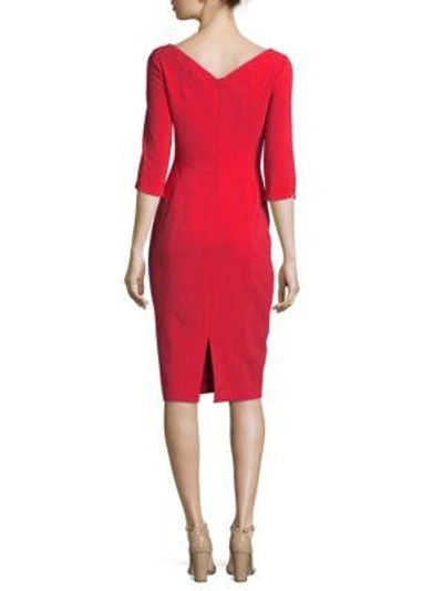 Shop Black Halo Prismatic Sheath Dress In Chic Red