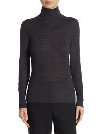 Shop Saks Fifth Avenue Collection Cashmere Turtleneck Sweater In Charcoal Heather